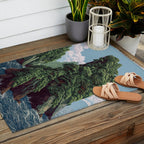 Japanese Wall Art Sage Green Poster Japanese Painting coastal japandi Art Maximalist Art Outdoor Rug Gallery Image 2
