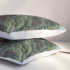 Japanese Wall Art Sage Green Poster Japanese Painting coastal japandi Art Maximalist Art Pillow Sham Gallery Image 3