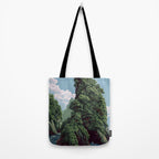Japanese Wall Art Sage Green Poster Japanese Painting coastal japandi Art Maximalist Art Tote Bag Gallery Image 2