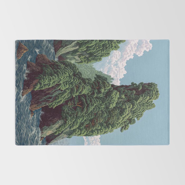 Japanese Wall Art Sage Green Poster Japanese Painting coastal japandi Art Maximalist Art Rug Gallery Image 2