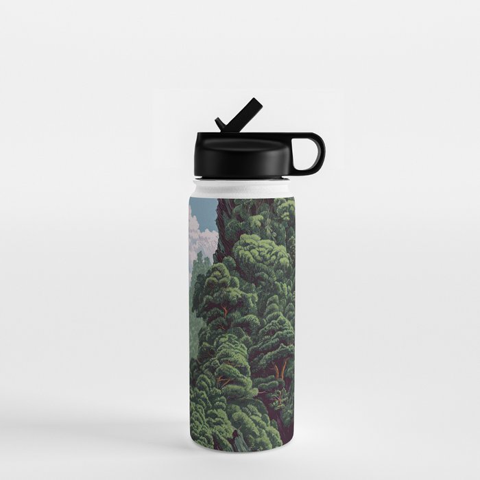 Japanese Wall Art Sage Green Poster Japanese Painting coastal japandi Art Maximalist Art Water Bottle Gallery Image 1