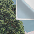 Japanese Wall Art Sage Green Poster Japanese Painting coastal japandi Art Maximalist Art Wall Tapestry Gallery Image 3