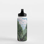 Japanese Wall Art Sage Green Poster Japanese Painting coastal japandi Art Maximalist Art Water Bottle Gallery Image 3