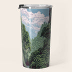 Japanese Wall Art Sage Green Poster Japanese Painting coastal japandi Art Maximalist Art Travel Mug Gallery Image 3