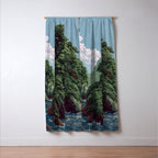 Japanese Wall Art Sage Green Poster Japanese Painting coastal japandi Art Maximalist Art Window Curtain Gallery Image 3