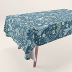 Folk Dinosaurs in Blue Tablecloth Gallery Image 1