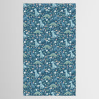 Folk Dinosaurs in Blue Tablecloth Gallery Image 2