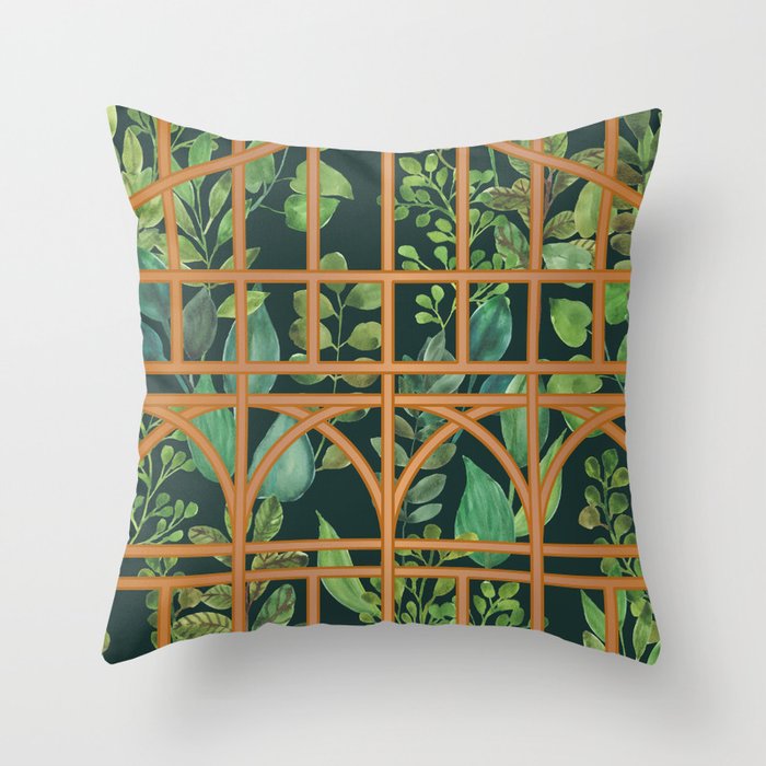 Victorian Greenhouse Throw Pillow Gallery Image 6