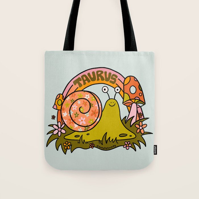Taurus Snail Tote Bag Gallery Image 1