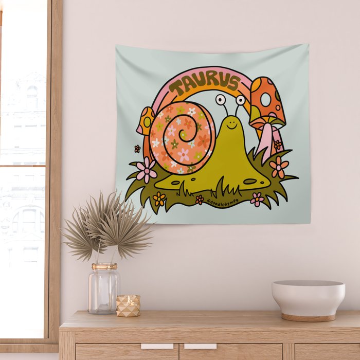 Taurus Snail Wall Tapestry Gallery Image 2