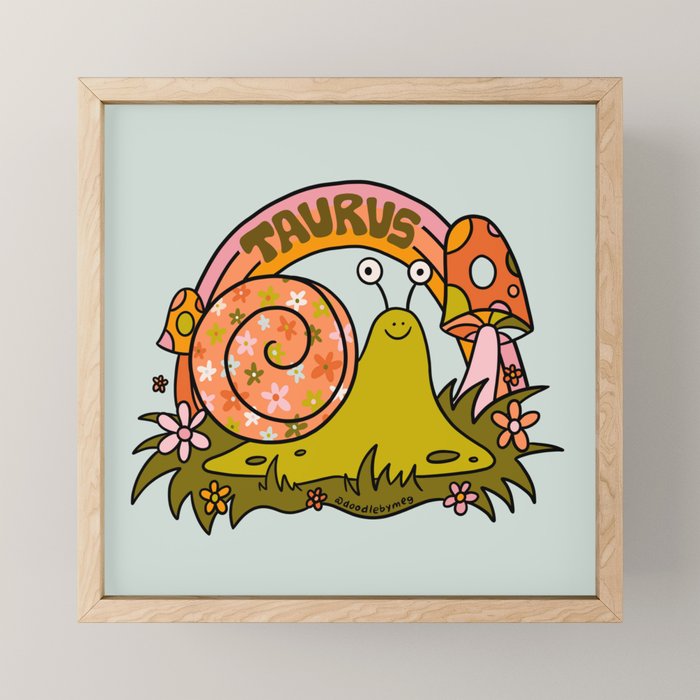 Taurus Snail Mini Art Print Gallery Image 1