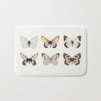 Butterflies in Neutral Colors Bath Mat Gallery Image 1
