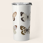 Butterflies in Neutral Colors Travel Mug Gallery Image 2