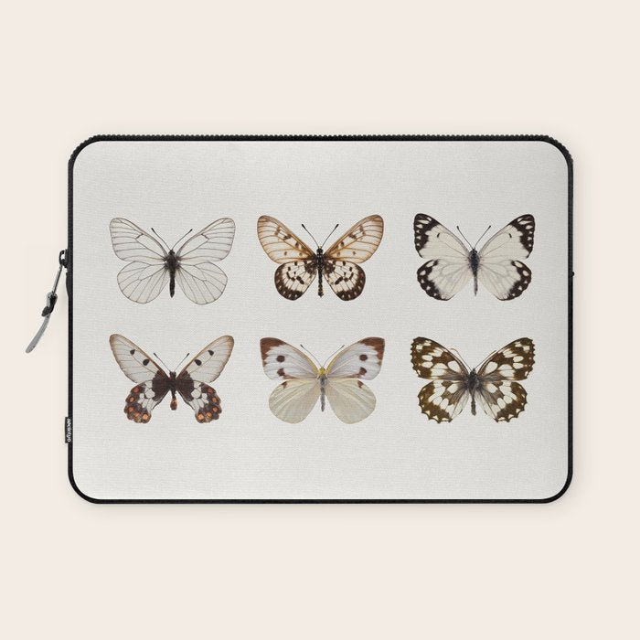 Butterflies in Neutral Colors Laptop Sleeve Gallery Image 1