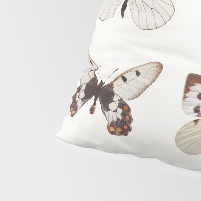 Butterflies in Neutral Colors Pillow Sham Gallery Image 4