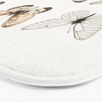 Butterflies in Neutral Colors Bath Mat Gallery Image 3