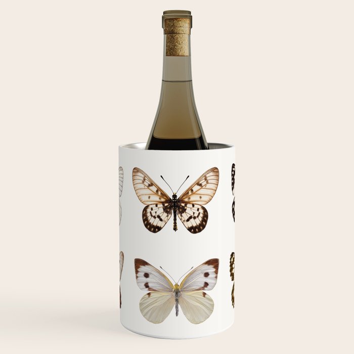 Butterflies in Neutral Colors Wine Chiller Gallery Image 1