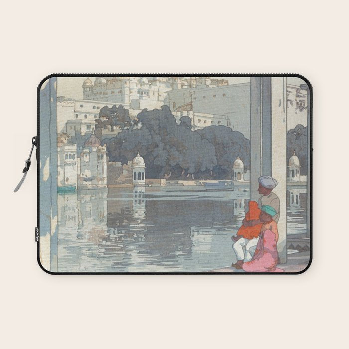 Yoshida Hiroshi, City Palace Udaipur - Vintage Japanese Woodblock Print Art Laptop Sleeve Gallery Image 1