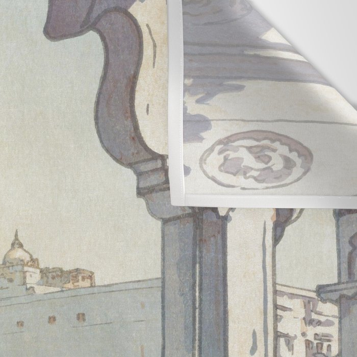 Yoshida Hiroshi, City Palace Udaipur - Vintage Japanese Woodblock Print Art Wall Tapestry Gallery Image 3