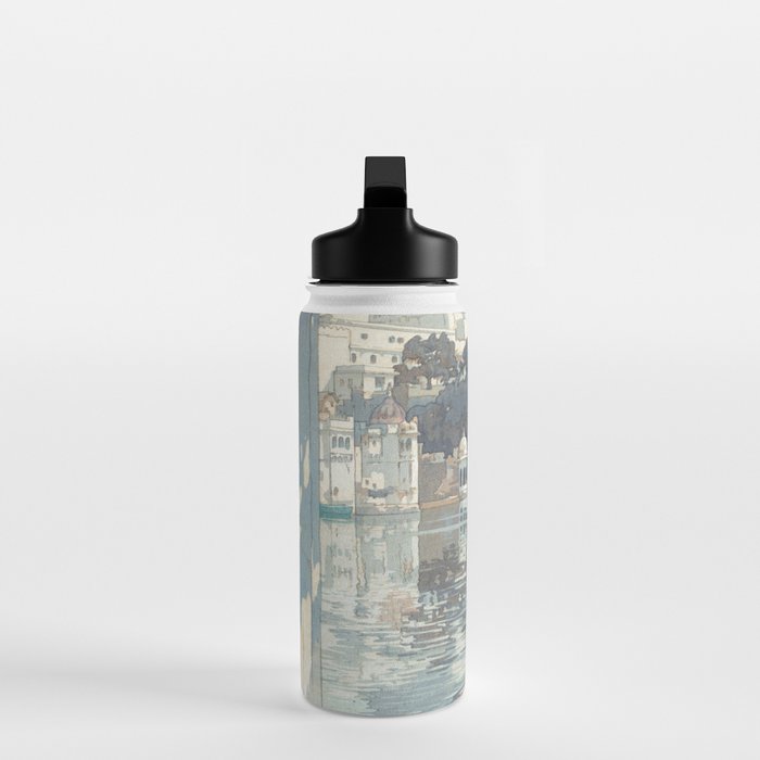 Yoshida Hiroshi, City Palace Udaipur - Vintage Japanese Woodblock Print Art Water Bottle Gallery Image 3