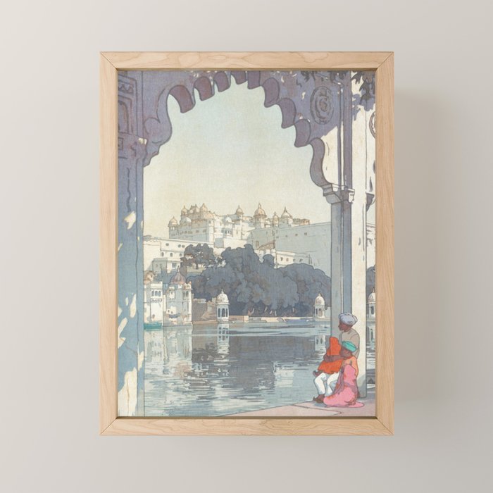 Yoshida Hiroshi, City Palace Udaipur - Vintage Japanese Woodblock Print Art Mini Art Print Gallery Image 1