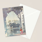 Yoshida Hiroshi, City Palace Udaipur - Vintage Japanese Woodblock Print Art Stationery Card Gallery Image 2