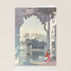 Yoshida Hiroshi, City Palace Udaipur - Vintage Japanese Woodblock Print Art Stationery Card Gallery Image 2