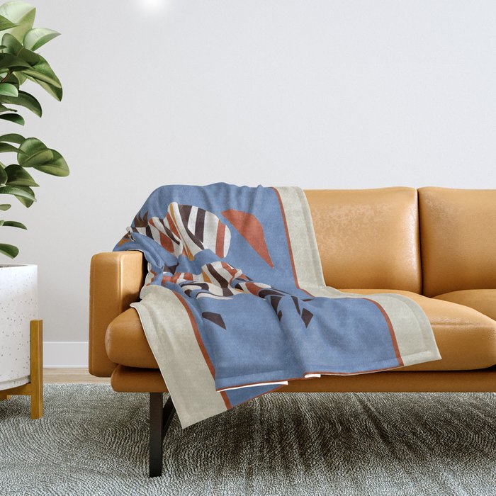 Striped Running Horses Throw Blanket Gallery Image 1