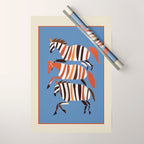 Striped Running Horses Wrapping Paper Gallery Image 1