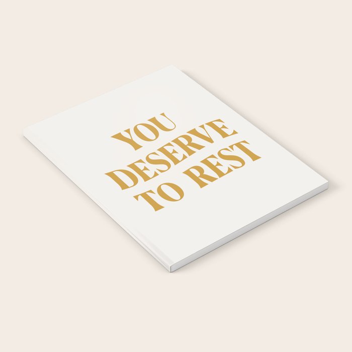 You Deserve To Rest Golden Notebook Gallery Image 1