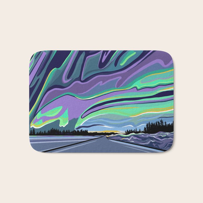 Road to Aurora Bath Mat Gallery Image 1