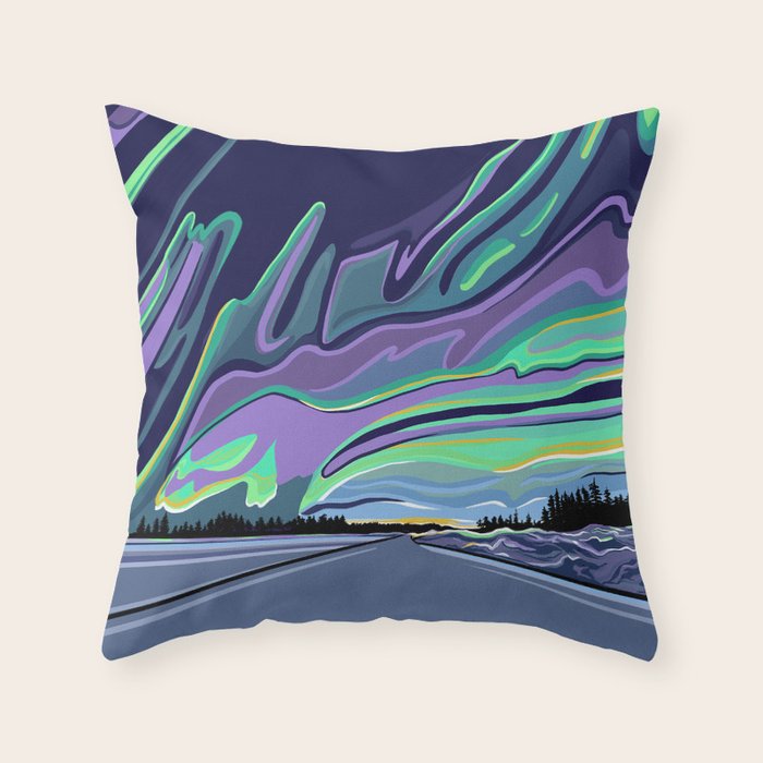 Road to Aurora Throw Pillow Gallery Image 6
