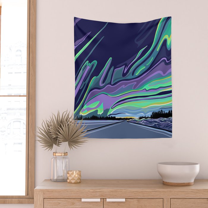 Road to Aurora Wall Tapestry Gallery Image 2