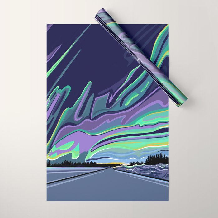 Road to Aurora Wrapping Paper
