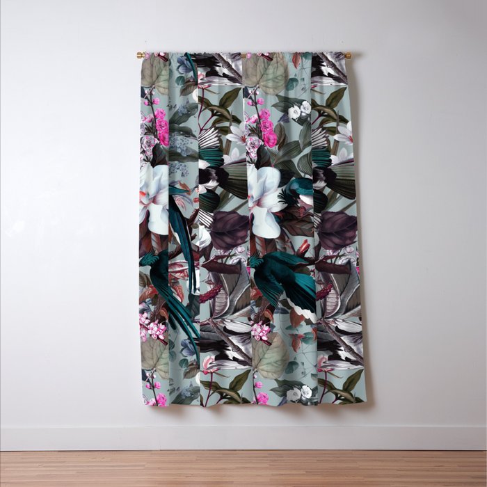 Floral and Birds XXIV Window Curtain Gallery Image 3