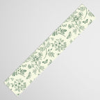 Toile de Jouy Wild Roses & Butterflies Forest Green Floral Table Runner Gallery Image 3