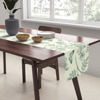 Toile de Jouy Wild Roses & Butterflies Forest Green Floral Table Runner Gallery Image 2