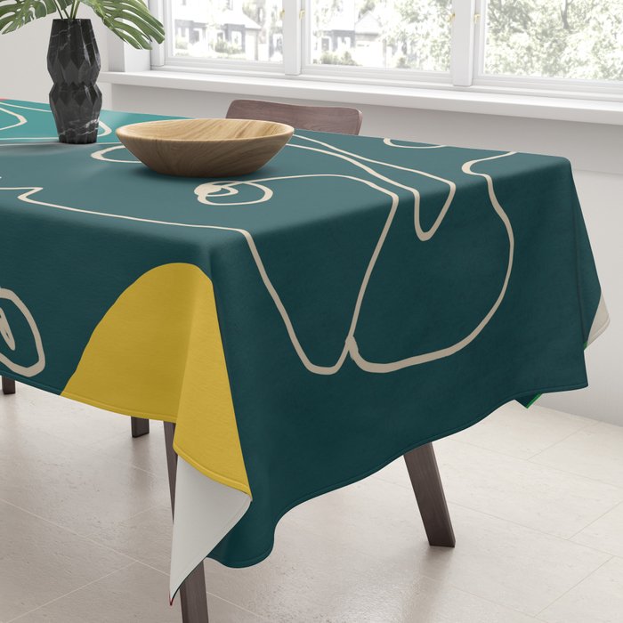 Gentle Abstract Line 6 Tablecloth Gallery Image 3