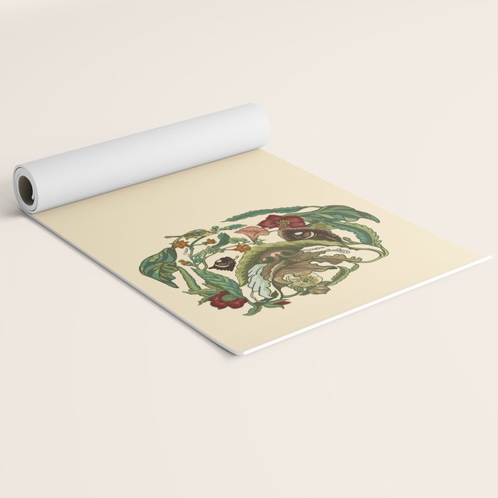 Botanical English Bulldog Yoga Mat Gallery Image 2
