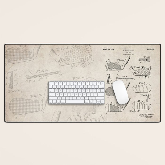 Golf Clubs Patent - Golfing Art - Antique Desk Mat Gallery Image 1