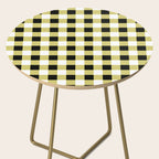 Gingham Large Yellow Black White Side Table Gallery Image 2