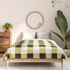 Gingham Large Yellow Black White Comforter Gallery Image 3