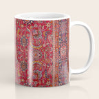 Antique Persian Rug Dark Wine Red Mashad Coffee Mug Gallery Image 1
