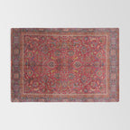 Antique Persian Rug Dark Wine Red Mashad Rug Gallery Image 2