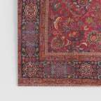 Antique Persian Rug Dark Wine Red Mashad Poster Gallery Image 3