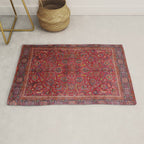 Antique Persian Rug Dark Wine Red Mashad Rug Gallery Image 1