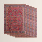 Antique Persian Rug Dark Wine Red Mashad Wrapping Paper Gallery Image 3