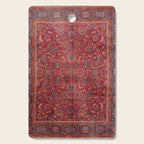 Antique Persian Rug Dark Wine Red Mashad Cutting Board Gallery Image 1