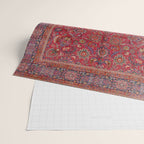 Antique Persian Rug Dark Wine Red Mashad Wrapping Paper Gallery Image 2