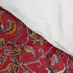 Antique Persian Rug Dark Wine Red Mashad Comforter Gallery Image 4